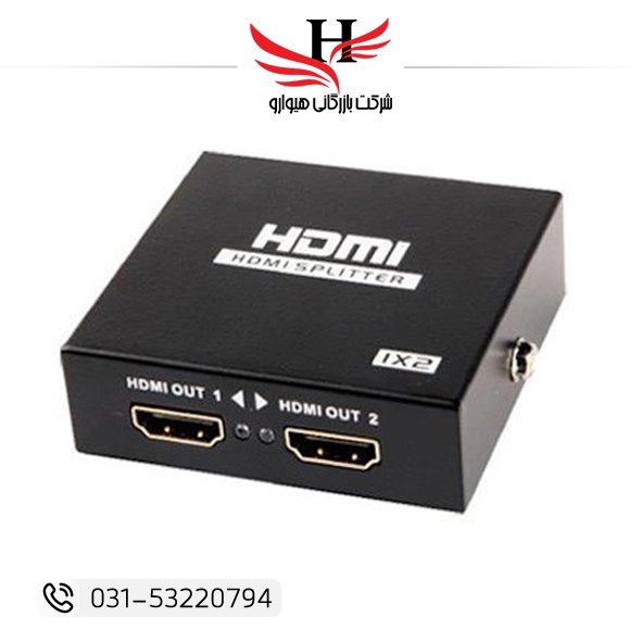 اسپلیتر HDMI 1 به 2 فورکی دیتکس Datex 4K HDMI Splitter 1x2 تقسیم کننده تصویر HDMI مناسب تلویزیون مانیتور و سیستم های نمایش